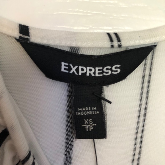 Black and white striped high low dress - Picture 4 of 4